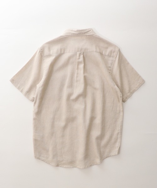 many men many mind(メニーメンメニーマインド)の「MANYMENMANYMINDS コットンリネンパナマ半袖レギュラーカラーシャツ(シャツ/ブラウス・メンズ・ブルー/ベージュ/ネイビー/ピンク・XL/L/M)」の17枚目の写真