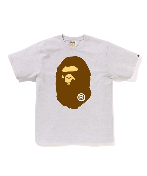 A BATHING APE（アベイシングエイプ）の「BIG APE HEAD TEE（Tシャツ/カットソー・メンズ・イエロー/ネイビー/ベージュ/グレー・SMALL/XX-LARGE/LARGE/MEDIUM/X-LARGE）」の2枚目の写真