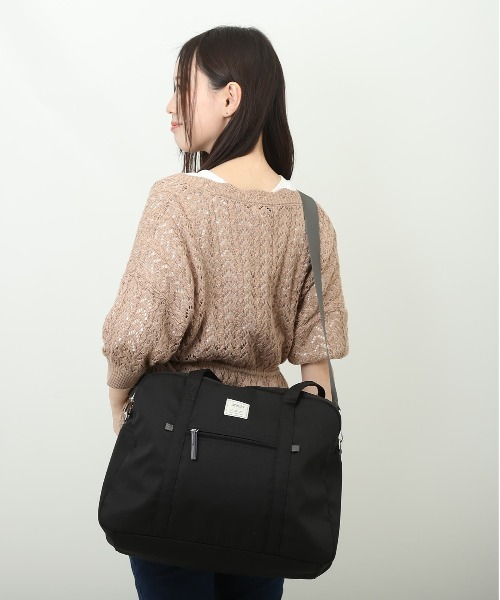 anello GRANDE(アネログランデ)の「anelloGRANDE モッテ 2WAYボストン(ボストンバッグ・レディース・ベージュ/ブルーグレー/ブラック・FREE)」の14枚目の写真