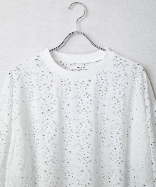 SWITCH BY ARCH(スイッチバイアーチ)の「【ARC】【SWITCH by ARCH】クラッシュ カットワーク デザインTシャツ(Tシャツ/カットソー・レディース・オフホワイト/ブラック/ベージュ・FREE)」の7枚目の写真