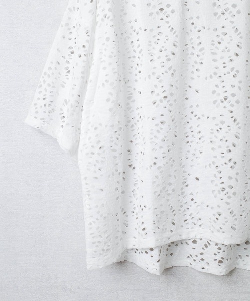SWITCH BY ARCH(スイッチバイアーチ)の「【ARC】【SWITCH by ARCH】クラッシュ カットワーク デザインTシャツ(Tシャツ/カットソー・レディース・オフホワイト/ブラック/ベージュ・FREE)」の10枚目の写真
