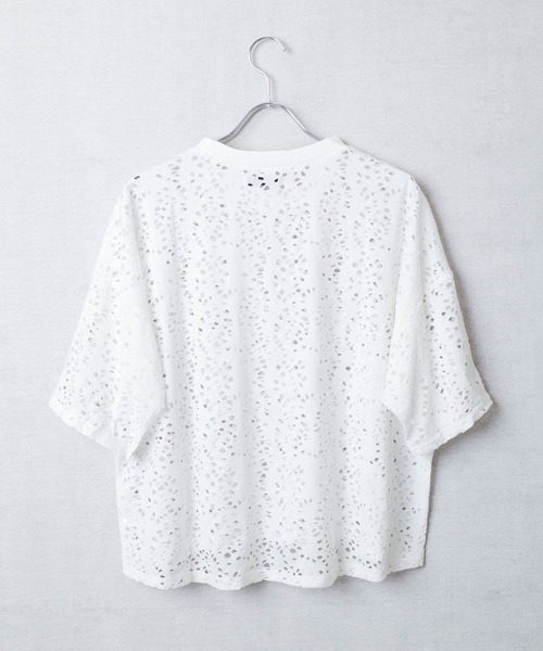 SWITCH BY ARCH(スイッチバイアーチ)の「【ARC】【SWITCH by ARCH】クラッシュ カットワーク デザインTシャツ(Tシャツ/カットソー・レディース・オフホワイト/ブラック/ベージュ・FREE)」の12枚目の写真