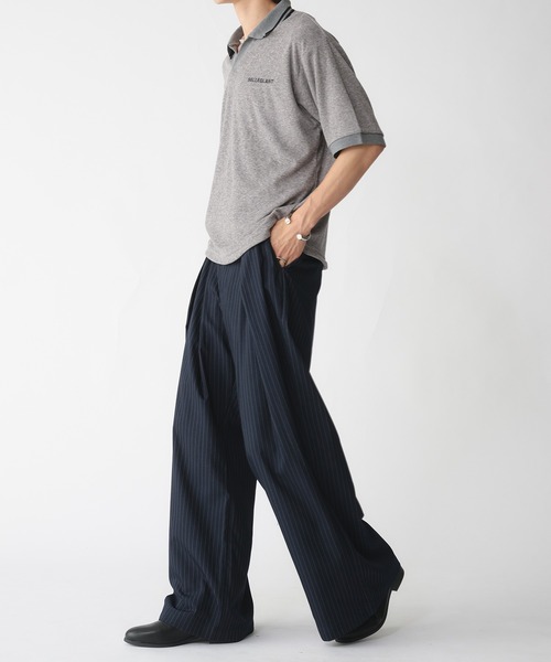 SELLE GLANT(セレグランテ)の「SKIPPER PILE DESIGN SHIRT/スキッパーパイルデザインシャツ(ポロシャツ・メンズ・ブラック/グレー・SMALL/LARGE/MEDIUM)」の16枚目の写真