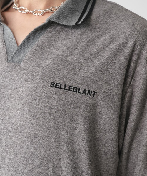 SELLE GLANT(セレグランテ)の「SKIPPER PILE DESIGN SHIRT/スキッパーパイルデザインシャツ(ポロシャツ・メンズ・ブラック/グレー・SMALL/LARGE/MEDIUM)」の22枚目の写真