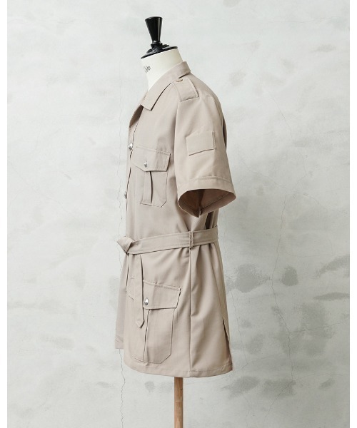 MILITARY(ミリタリー)の「実物 新品 デッドストック フランス軍 外国人部隊 TROPICAL S/S サファリシャツ ベルト付き(シャツ/ブラウス・メンズ・ベージュ系その他・L/S/M/XL/XXL/XXXL)」の2枚目の写真
