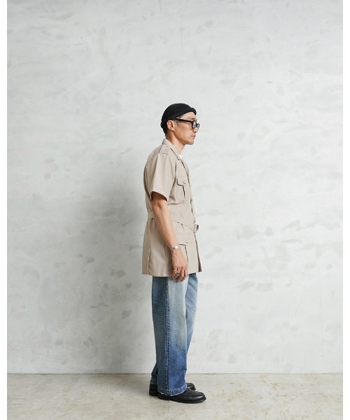 MILITARY(ミリタリー)の「実物 新品 デッドストック フランス軍 外国人部隊 TROPICAL S/S サファリシャツ ベルト付き(シャツ/ブラウス・メンズ・ベージュ系その他・L/S/M/XL/XXL/XXXL)」の7枚目の写真