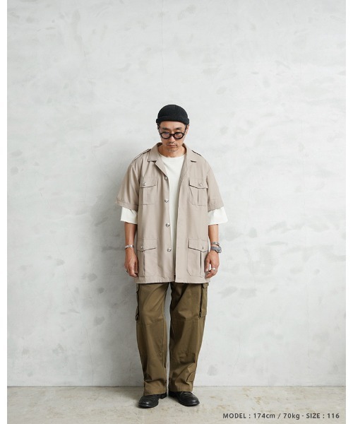 MILITARY(ミリタリー)の「実物 新品 デッドストック フランス軍 外国人部隊 TROPICAL S/S サファリシャツ ベルト付き(シャツ/ブラウス・メンズ・ベージュ系その他・L/S/M/XL/XXL/XXXL)」の10枚目の写真