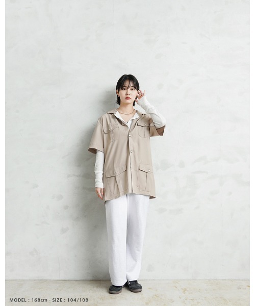 MILITARY(ミリタリー)の「実物 新品 デッドストック フランス軍 外国人部隊 TROPICAL S/S サファリシャツ ベルト付き(シャツ/ブラウス・メンズ・ベージュ系その他・L/S/M/XL/XXL/XXXL)」の14枚目の写真