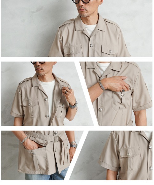 MILITARY(ミリタリー)の「実物 新品 デッドストック フランス軍 外国人部隊 TROPICAL S/S サファリシャツ ベルト付き(シャツ/ブラウス・メンズ・ベージュ系その他・L/S/M/XL/XXL/XXXL)」の16枚目の写真