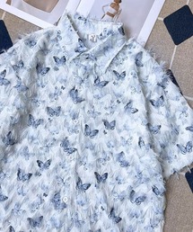 FUNALIVE（ファンアライブ）の「ABETTOR バタフライ総柄シャギー加工半袖シャツ（シャツ/ブラウス）」