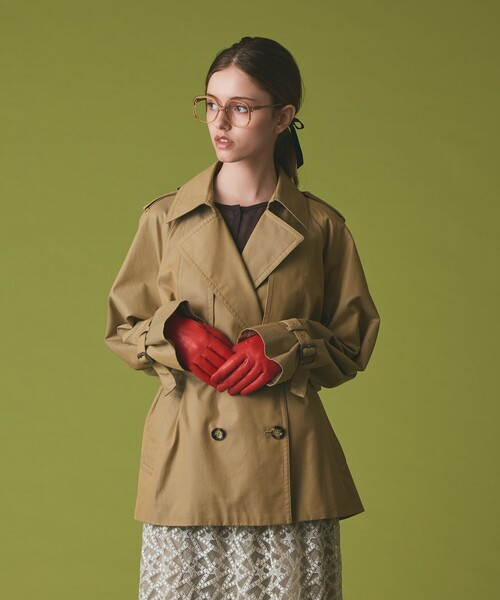 GRACE CLASS（グレースクラス）の「ケープショートトレンチコート（トレンチコート・レディース・ブラック/ベージュ・38/36）」の5枚目の写真