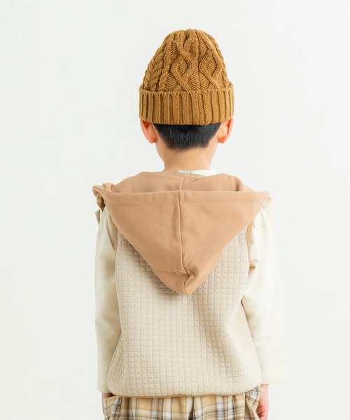 DILASH（ディラッシュ）の「ニットキルトベスト（ベスト・キッズ・ベージュ/チャコールグレー・140/130/120/110/100/90/80）」の7枚目の写真