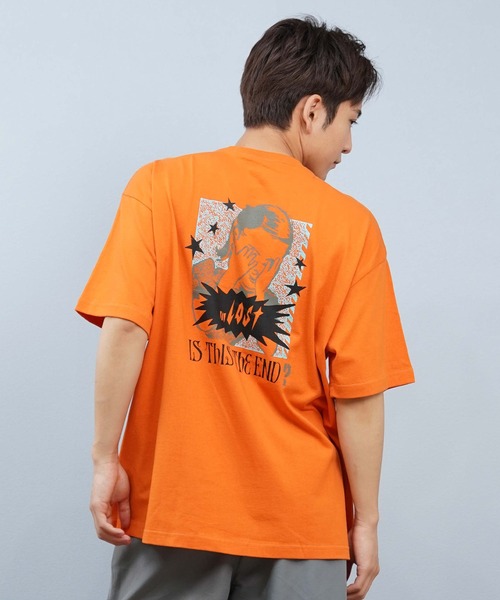 HWY バックプリント Tシャツ オレンジ セール】【限定商品】lost/ロスト 半袖Tシャツ バックプリント L25S