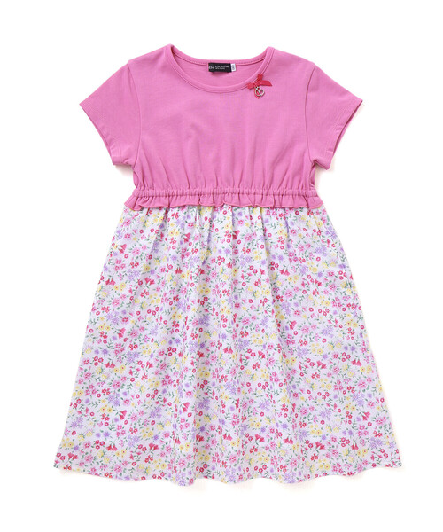 BeBe(ベベ)の「【お揃い】シャンドゥフルールプリントローン天竺切り替えワンピース(80~150cm)(ワンピース・キッズ・ピンク系その他/イエロー系その他・110cm/120cm/130cm/140cm/150cm/100cm)」の17枚目の写真