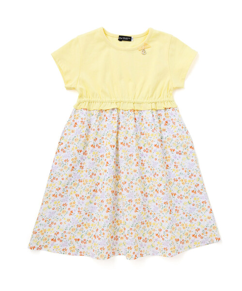 BeBe(ベベ)の「【お揃い】シャンドゥフルールプリントローン天竺切り替えワンピース(80~150cm)(ワンピース・キッズ・ピンク系その他/イエロー系その他・110cm/120cm/130cm/140cm/150cm/100cm)」の14枚目の写真