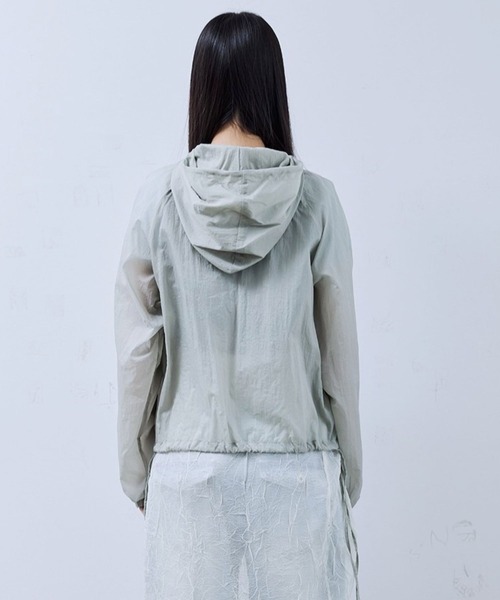 PLACE STUDIO（プレイススタジオ）の「PLACE STUDIO／シャーリング2WAYジャケット（ブルゾン・レディース・グレー/ブラック・FREE）」の8枚目の写真