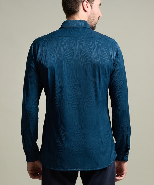 HIDEAWAYS NICOLE(ハイダウェイニコル)の「BIGバーク柄ジャカードシャツ(シャツ/ブラウス・メンズ・ピンク/ブラック/オフホワイト/ブルー・MEDIUM/LARGE/X-LARGE)」の15枚目の写真