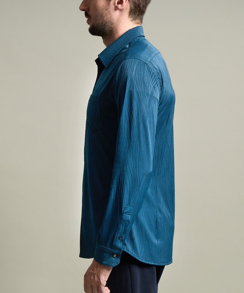 HIDEAWAYS NICOLE(ハイダウェイニコル)の「BIGバーク柄ジャカードシャツ(シャツ/ブラウス・メンズ・ピンク/ブラック/オフホワイト/ブルー・MEDIUM/LARGE/X-LARGE)」の14枚目の写真