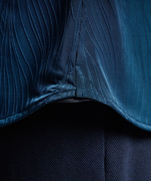 HIDEAWAYS NICOLE(ハイダウェイニコル)の「BIGバーク柄ジャカードシャツ(シャツ/ブラウス・メンズ・ピンク/ブラック/オフホワイト/ブルー・MEDIUM/LARGE/X-LARGE)」の6枚目の写真