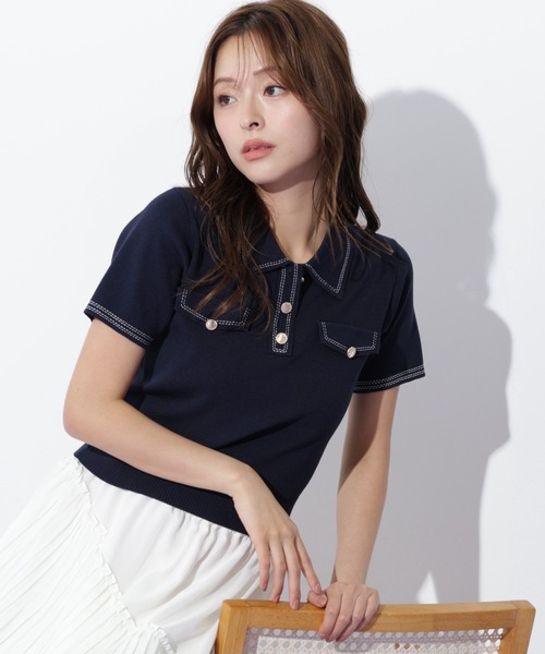ジルスチュアート　ニット JILL by JILL STUART｜スキッパーニットトップス | Rakuten