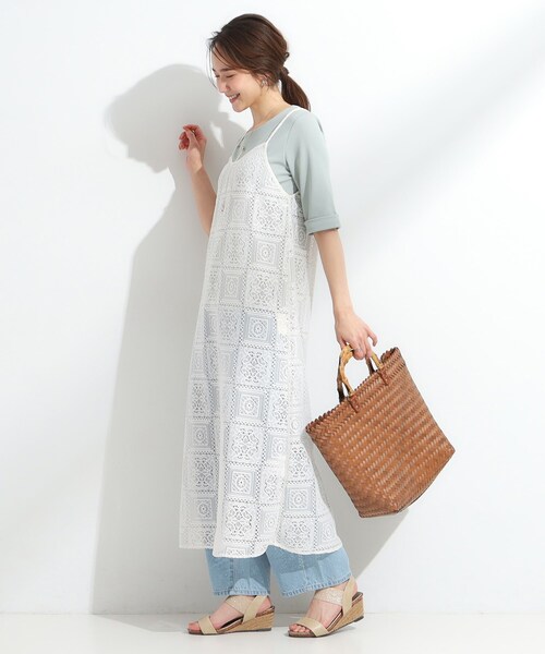 DRESKIP（ドレスキップ）の「【S-LL】レースキャミワンピース（ワンピース・レディース・ブラック/オフホワイト・01/02/03/04）」の16枚目の写真