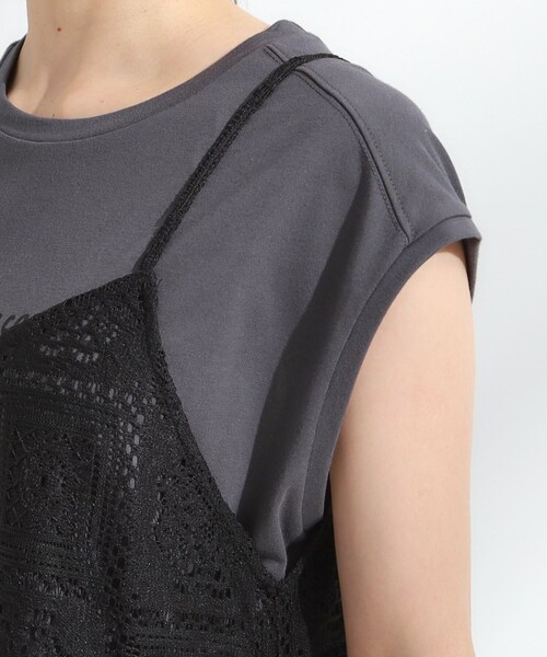 DRESKIP（ドレスキップ）の「【S-LL】レースキャミワンピース（ワンピース・レディース・ブラック/オフホワイト・01/02/03/04）」の12枚目の写真