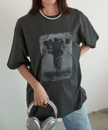 LOUIS CHAVLON（ルイシャブロン）の「『LOUIS CHAVLON/ルイシャブロン』ピグメント風フラワー半袖Tシャツ【Z】（Tシャツ/カットソー）」