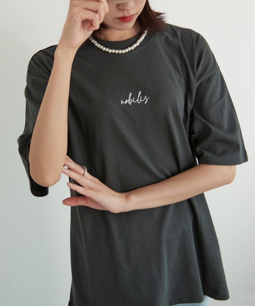 SILVER BULLET（シルバーバレット）の「『LOUIS CHAVLON/ルイシャブロン』ピグメント風フラワー半袖Tシャツ【Z】（Tシャツ/カットソー・レディース・ブラック系3/ブラック系1/ブラック系4/ブラック系2・LL/L/M）」の5枚目の写真