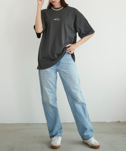 SILVER BULLET（シルバーバレット）の「『LOUIS CHAVLON/ルイシャブロン』ピグメント風フラワー半袖Tシャツ【Z】（Tシャツ/カットソー・レディース・ブラック系3/ブラック系1/ブラック系4/ブラック系2・LL/L/M）」の6枚目の写真