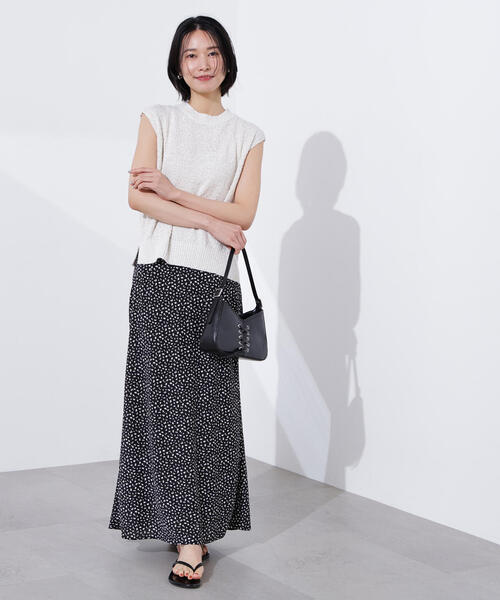 N.（N. Natural Beauty Basic）（エヌエヌナチュラルビューティーベーシック）の「ボクシーフレンチラメニット（ニット/セーター・レディース・オフホワイト/ブラウン/ピンク・MEDIUM）」の8枚目の写真