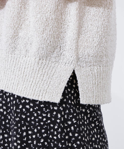 N.（N. Natural Beauty Basic）（エヌエヌナチュラルビューティーベーシック）の「ボクシーフレンチラメニット（ニット/セーター・レディース・オフホワイト/ブラウン/ピンク・MEDIUM）」の17枚目の写真