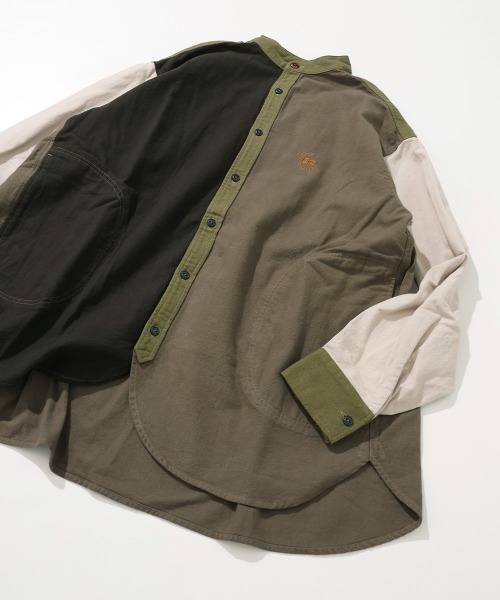 KRIFF MAYER Lady's Collection（クリフメイヤーレディースコレクション）の「【綿100％】ビエラノーカラーシャツ（シャツ/ブラウス・レディース・カラフル/チャコール/モカ/ナチュラル/オリーブ・MEDIUM/LARGE）」の5枚目の写真