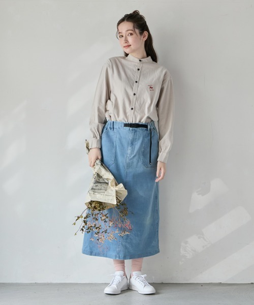 KRIFF MAYER Lady's Collection（クリフメイヤーレディースコレクション）の「【綿100％】ビエラノーカラーシャツ（シャツ/ブラウス・レディース・カラフル/チャコール/モカ/ナチュラル/オリーブ・MEDIUM/LARGE）」の15枚目の写真