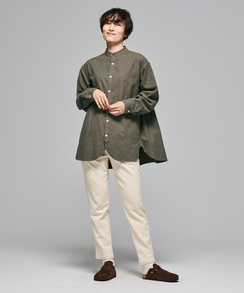 KRIFF MAYER Lady's Collection（クリフメイヤーレディースコレクション）の「【綿100％】ビエラノーカラーシャツ（シャツ/ブラウス・レディース・カラフル/チャコール/モカ/ナチュラル/オリーブ・MEDIUM/LARGE）」の17枚目の写真