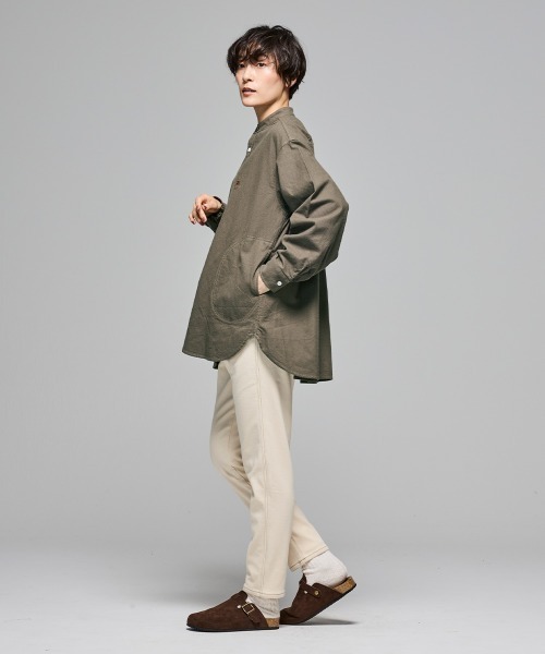 KRIFF MAYER Lady's Collection（クリフメイヤーレディースコレクション）の「【綿100％】ビエラノーカラーシャツ（シャツ/ブラウス・レディース・カラフル/チャコール/モカ/ナチュラル/オリーブ・MEDIUM/LARGE）」の19枚目の写真