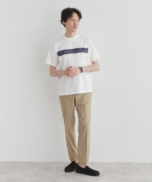 バープリントポンチTシャツ セール】バープリントポンチTシャツ（Tシャツ/カットソー
