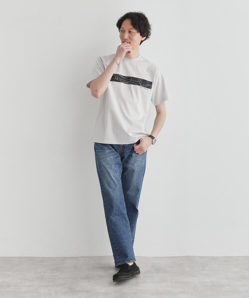 バープリントポンチTシャツ セール】バープリントポンチTシャツ（Tシャツ/カットソー