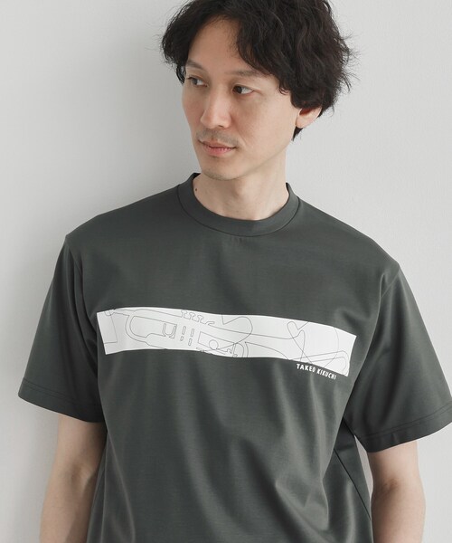 バープリントポンチTシャツ セール】バープリントポンチTシャツ（Tシャツ/カットソー