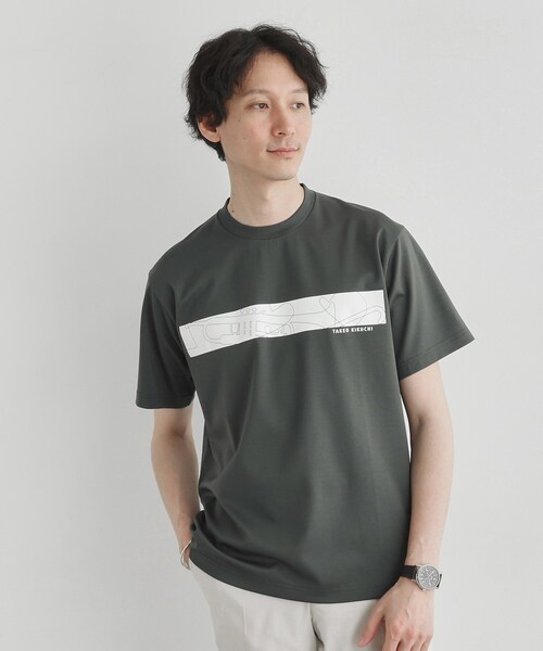 バープリントポンチTシャツ セール】バープリントポンチTシャツ（Tシャツ/カットソー