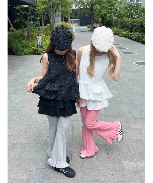 WC（ダブル シー）の「《2点セット》ミニショルダーセットドットタンクトップ（その他トップス・レディース・ホワイト/ブラック・FREE）」の15枚目の写真