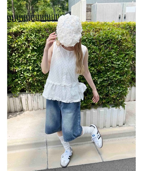 WC（ダブル シー）の「《2点セット》ミニショルダーセットドットタンクトップ（その他トップス・レディース・ホワイト/ブラック・FREE）」の8枚目の写真