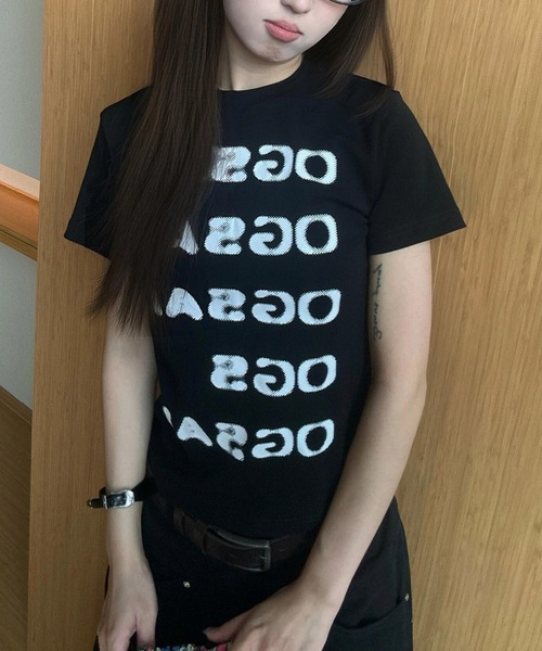 MEMECLE(メメクル)の「【 MEMECLE / メメクル 】レタリング プリントロゴTシャツ(Tシャツ/カットソー・レディース・ブラック/ホワイト/グレー・S/M)」の18枚目の写真