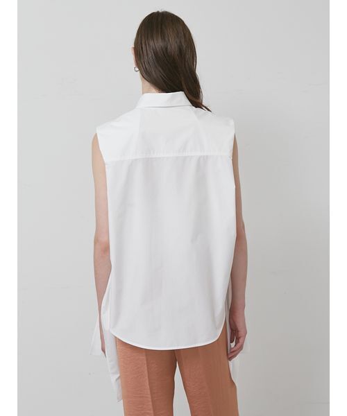 styling/（スタイリング）の「サイドリボンノースリーブシャツ（シャツ/ブラウス・レディース・ホワイト/イエロー/ブラック/ブルー・F）」の7枚目の写真