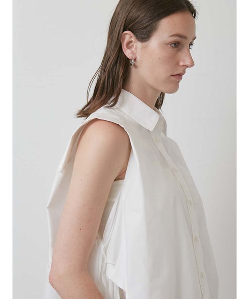 styling/（スタイリング）の「サイドリボンノースリーブシャツ（シャツ/ブラウス・レディース・ホワイト/イエロー/ブラック/ブルー・F）」の9枚目の写真