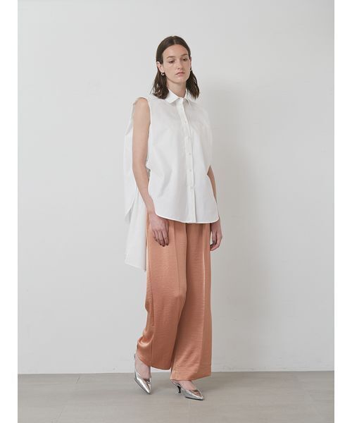 styling/（スタイリング）の「サイドリボンノースリーブシャツ（シャツ/ブラウス・レディース・ホワイト/イエロー/ブラック/ブルー・F）」の11枚目の写真