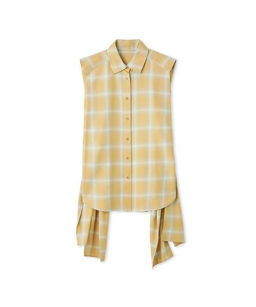 styling/（スタイリング）の「サイドリボンノースリーブシャツ（シャツ/ブラウス・レディース・ホワイト/イエロー/ブラック/ブルー・F）」の14枚目の写真