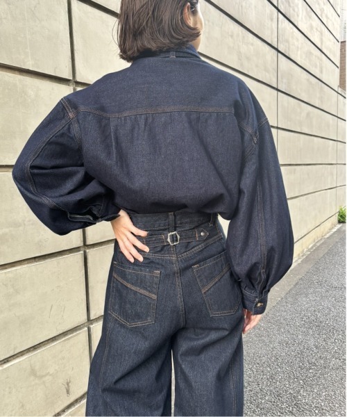 crie conforto ボウタイ デニムシャツ ボウタイデニムシャツ 秋服（シャツ/ブラウス）｜crie conforto