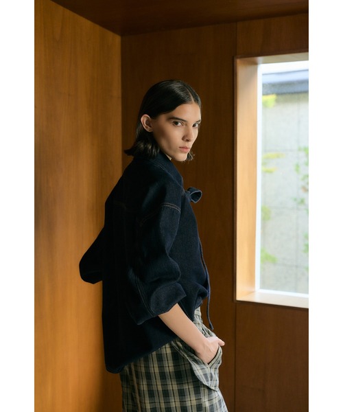 ボウタイデニムシャツ 秋服 / 冬服 / 2WAY / リボン（シャツ