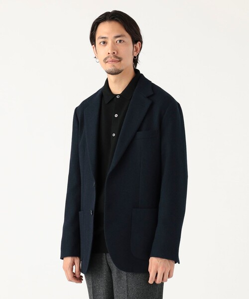 B:MING by BEAMS（ビーミングバイビームス）の「RE:NEWOOL(R) ウールカシミヤ カルゼ 2ボタン ジャケット（テーラードジャケット・メンズ・グレー/ネイビー・L/M/S/XL）」の4枚目の写真