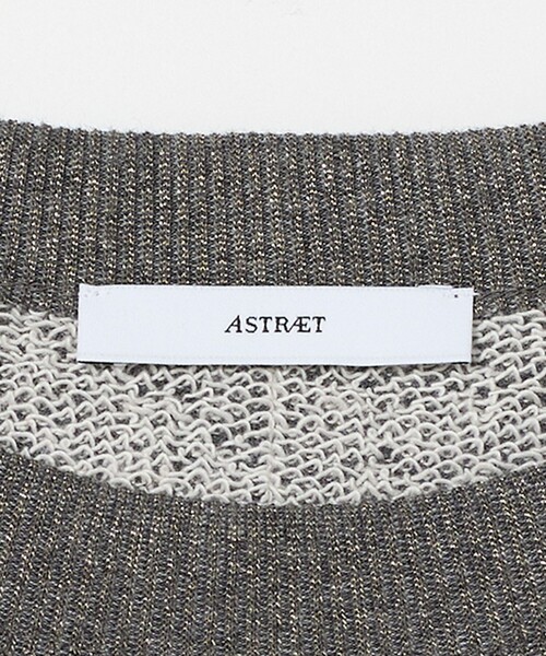 ASTRAET＞ラメ ウラケ ノースリーブスウェット UNISEX
